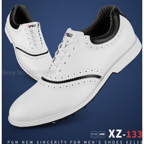 2020 New Arrival Pgm Man Golf Shoes Tenis Masculino Adulto Mens Golf Shoes Non Slip Men Sports Waterproof Brogue Style Sneakers