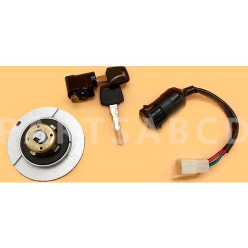 New Ignition Key Switch W/ Fuel Tank Cap fit for Bashan 200CC ATV Quad BS 200-6-7 BS200-6-7