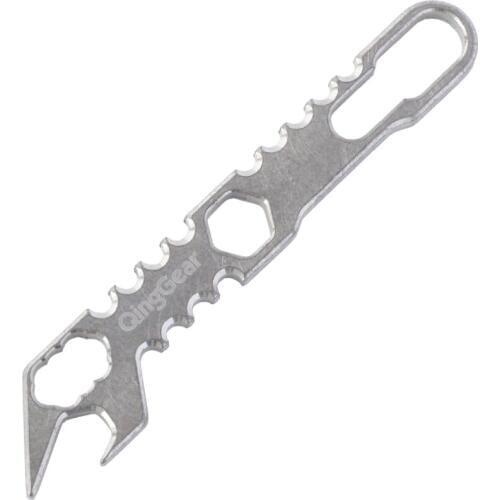 QingGear Titanium TC4 Multi Mini Keychain Wrench Pry Tool Bottle Opener Box Opener EDC Pocket Spanner Crowbar Hex Screwdriver