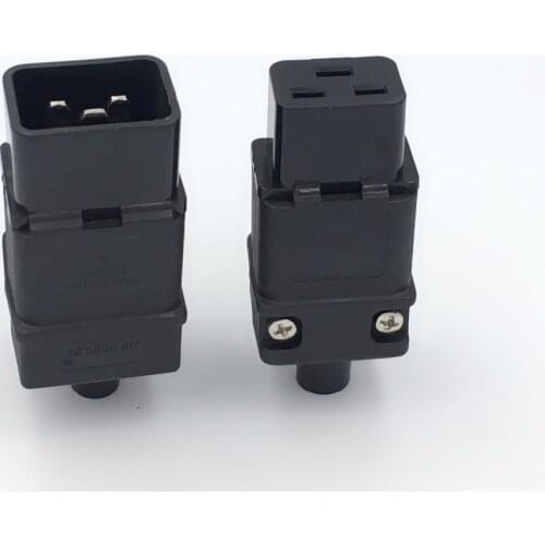 Wholesale ce 250v 16a C19 C20 female male 3 sprong AC PDU UPS power outlet wired electrical Receptacle AC socket plug