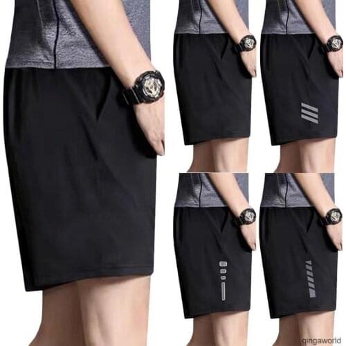 Running Shorts Pants Men Spring and Summer Cooling Stripe Shorts Letter Print Breathable Casual Soft Quickly Baggy Skorts Comfy