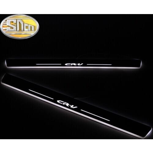 SNCN 4PCS Waterproof Acrylic Moving LED Welcome Pedal Scuff Plate Pedal Door Sill Pathway Light For Honda CR-V CRV 2010 - 2020