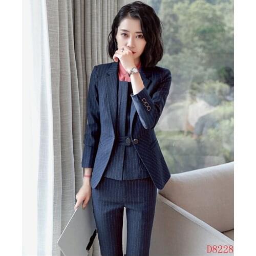 SOWXWV Women's Trouser Suits With Stripes