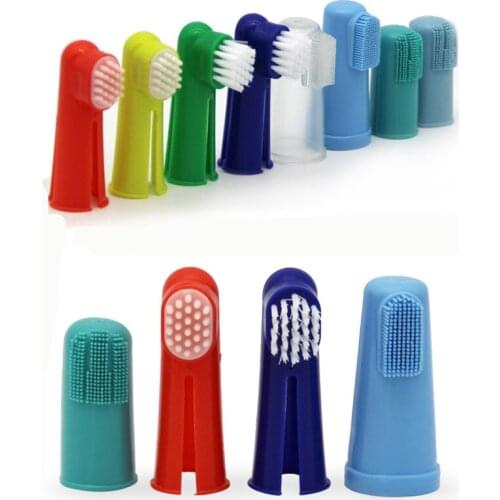 Super Soft Pet Finger Toothbrush Teddy Dog Brush Bad Breath Tartar Teeth Tool Toys Dog Cat Cleaning Supplies Puppy Toy