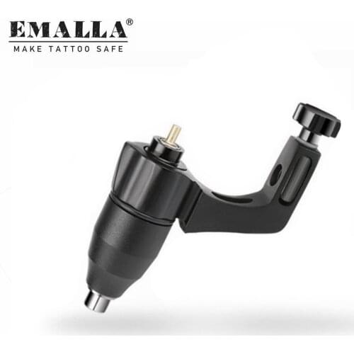 High Quality Black Rotary Tattoo Gun Adjustable Stroke Direct Drive RCA Cord Tattoo Machine Gun Tattoo Supplies Free shipping