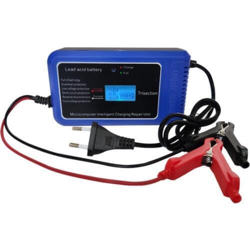 12V10A Volt Motorcycle Battery Charger Lead Acid Battery Charger Smart LCD Display