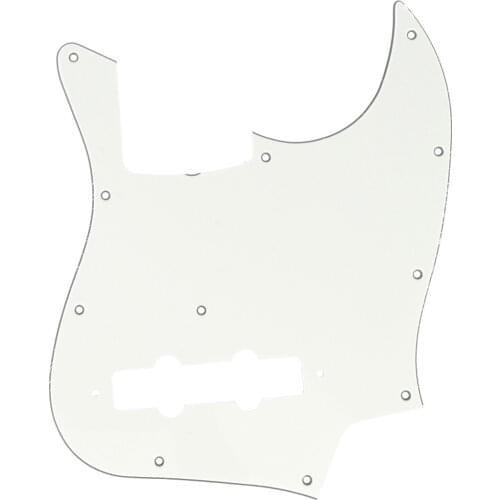 Musiclily Pro 11-Hole J Bass Pickguard for JPN Fender Japan 4-String Jazz Bass, 3Ply Parchment