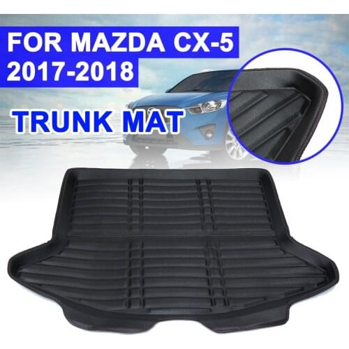 Boot Mat Rear Trunk Liner Cargo Mud Pad Kick Guard Protector Car Accessories For Mazda CX-5 CX5 2017 2018 Floor Tray Carpet