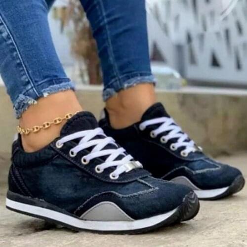 Womens Flat Shoes Fashionable Womens Casual Shoes Comfortable Denim Cnvas Shoes Lovers Casual Flat Shoes Sneakers Women