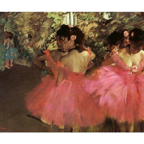 Famous oil painting Dancers in Pink 1885 bu hand made reproduction for home decoration art