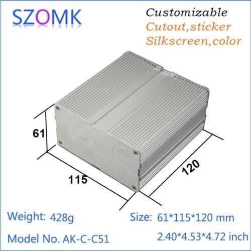 1 piece, 61*115*120mm separated aluminum enclosure case electronics instrument box extrusion aluminum enclosure project box