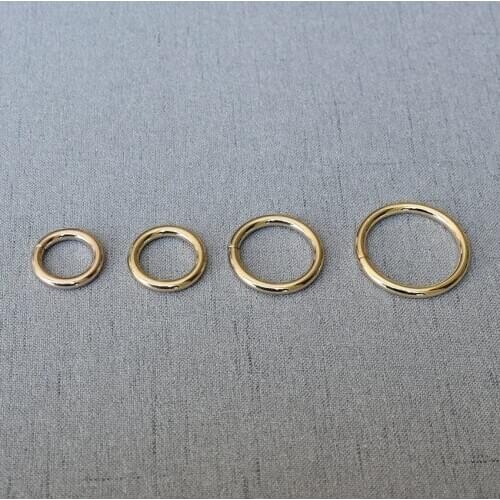 1 Pcs/Pack 15mm 20mm 25mm 32mm Metal Plated Non-Welded Gold O Rings Adjustable Ring Clip Buckles Hooks For Handbag Back