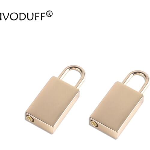 2PC Square Padlock Without Key, Pull Rectangle Metal Lock For Bag Decoration, Lock For Purse Making