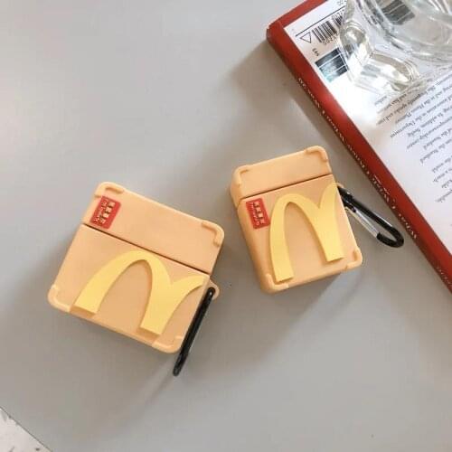 3D Creative English M Case for Airpods 1 2 Protective Case for Airpods Pro Wireless Bluetooth Headset Case Silicone Soft Shell