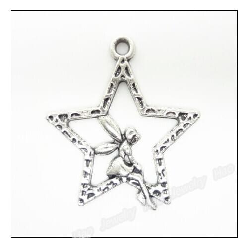 45 pcs Vintage Charms Elf Pendant Antique silver Fit Bracelets Necklace DIY Metal Jewelry Making