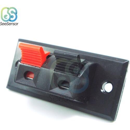 5Pcs 2 Positions 2 Ways Connector Terminal Push in Jack Spring Load Audio Speaker Terminals