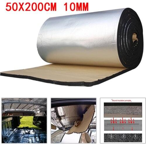 50*200cm Car Hood Engine Firewall Mat Deadener Sound Noise Proof Insulation Deadening 10mm Insulation Closed Cell Foam Sheet