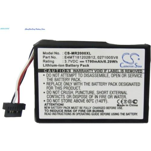 Cameron Sino 1700mAh Battery 027100SV8, 37-00030-001, E4MT181202B12 for MAGELLAN RoadMate 2000, RoadMate 2200T, RoadMate 2250T