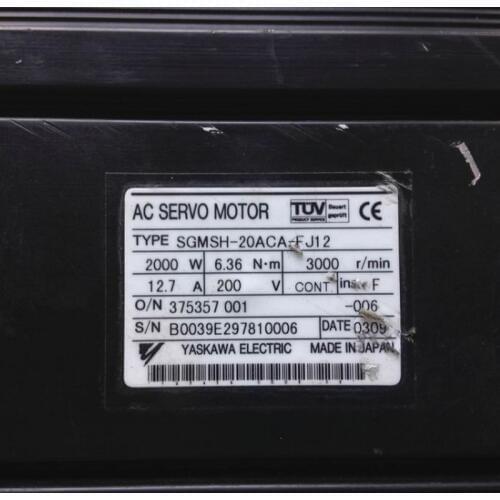 Used Tested Working SGMSH-20ACA-FJ12 AC Servo Motor
