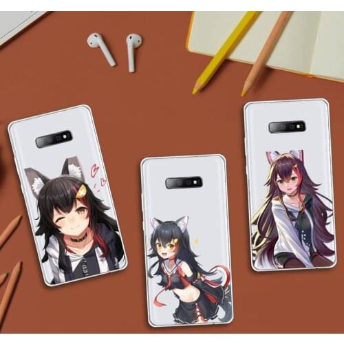 Ookami mio hololive sexy fox girl Phone Case Transparent For Samsung Galaxy S Note 8 9 11 20 10 Pro E LITE P Plus A81