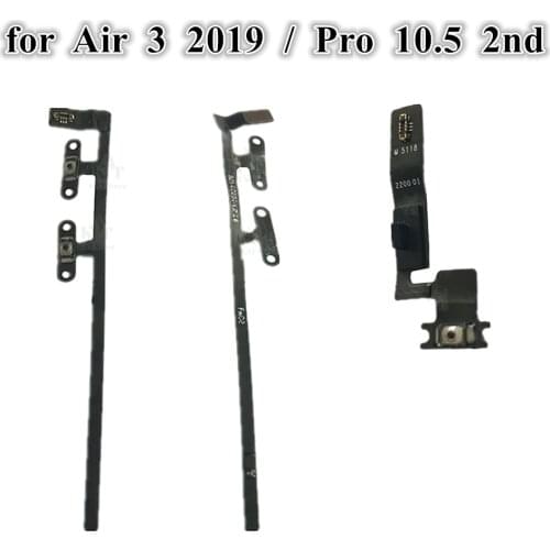 10Pcs Power On Off Volume Switch Button Control Flex Cable Ribbon For iPad Air 3 2019 A2152 A2123 Pro 10.5 2nd Replacement Parts