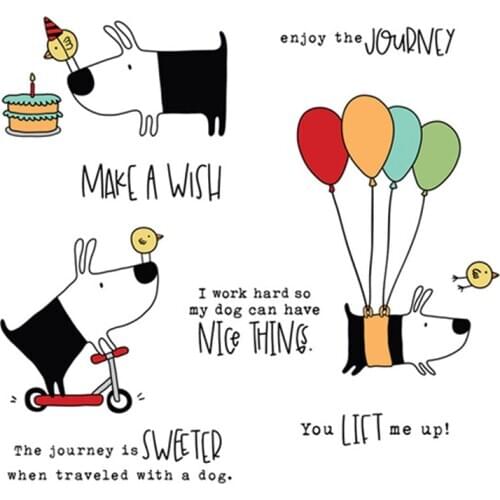 Gus&Gertie Animals Clear Stamps With Metal Cutting dies for DIY Scrapbooking Paper Cards Silicone Transparent Stempels Seal New