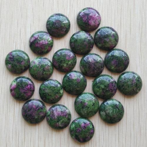 2017 Fashion hot selling good quality natural red and green treasure round cabochon stone beads 20mm 20pcs/lot Wholesale free