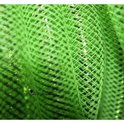 Metallic Neon Green Cyberlox Tubular Crin 16mm 60yard Free shipping