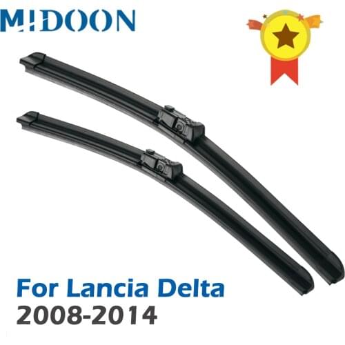 MIDOON Wiper Blades for Lancia Delta Fit Push Button Arms 2008 2009 2010 2011 2012 2013