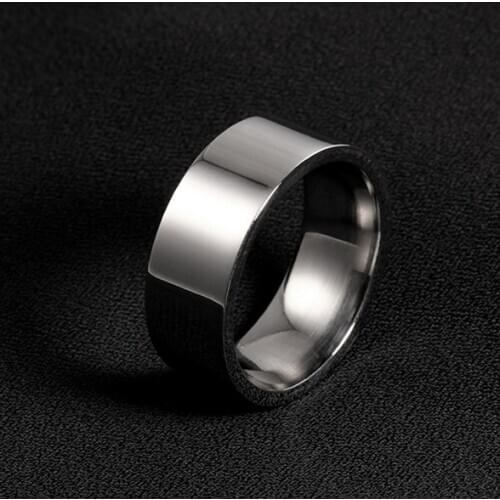 MANGOSKY 8mm Silver Color Stainless Steel Rings For Men and Woman Wholesale