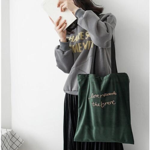 110818 new hot women handbag female velvet cloth large tote
