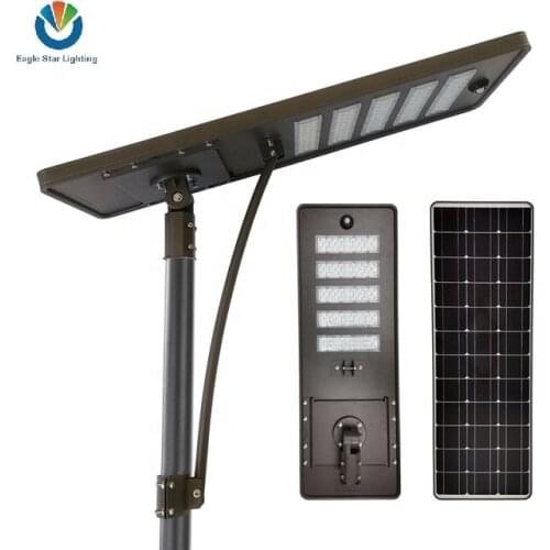 New product IP65 waterproof outdoor integrated motion sensor 80W 100w all in one solar led street light