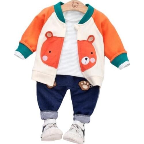 Autumn Children Kid Clothes Suit Baby Boy Cartoon Patchwork T Shirt Pants 2Pcs/set Toddler Cotton Clothing Infant Tracksuits