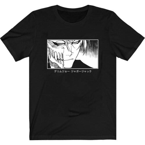 Bleach Anime T-Shirt Men Cotton T Shirt Anime Grimmjow Jaegerjaques Clothes Anime Tops Tees