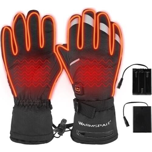 Mens Motorcycle Heating Gloves Unisex Upgraded Battery Powered Heated Gloves For Motorbike Skiing Cycling Riding Camping
