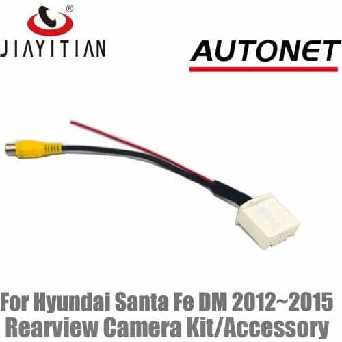JIAYITIAN Adapter C16 Pins Cable For Hyundai Santa Fe DM 2012~2015 For OEM Monitor Kit Parking Backup Reverse Rear View Camera