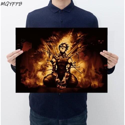 Japanese Animation Kraft Paper Poster Home Bedroom Wall Decoration Painting Core 50.5x35cm