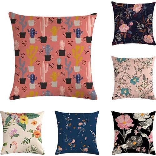 Retro Flower Pillow Cover Beautiful Floral Home Decor Cushions Cover Decorative Throw Pillow Pillowcase ZY646