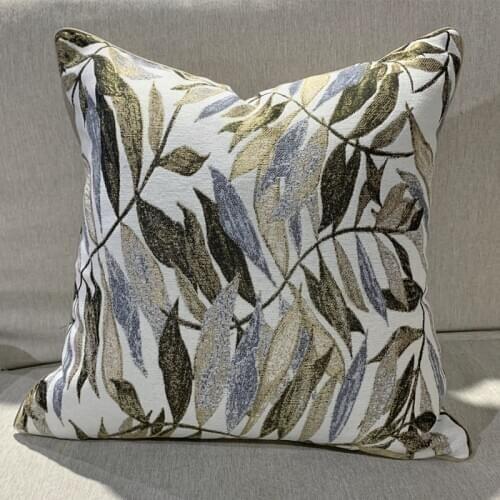 Luxurious Modern Plant Leaves Decorative Pillow Case Dark Beige Home Decor Sofa Armchair Woven Cushions pillow 45x45cm