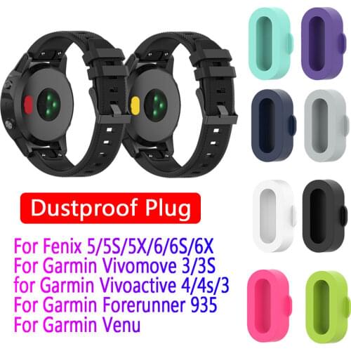 Silicone Dustproof Plug Cover Cap Case for Garmin Vivoactive 3 4 4S Forerunner 935 Fenix 6 6S 6X 5 5X 5S Watch Accessories