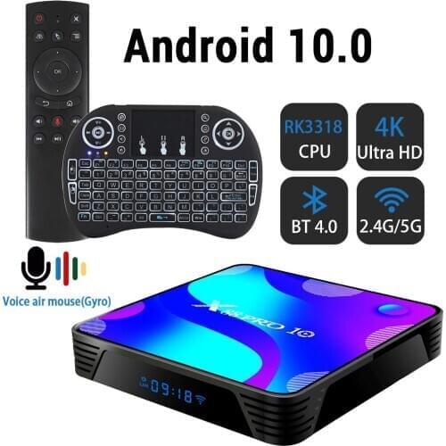 X88 PRO Android 10.0TV Box 2.4G&5.8G Wifi RK3318 bluetooth 4GB 32GB 64GB 128G Store Support Youtube Set Top Box