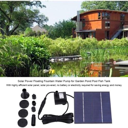 Solar Powered Fountain Water Pump Solar Fountain Pump for Garden Pond Fish Tank