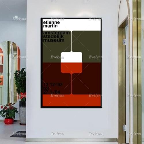 Exhibition Poster Etienne Martin 1963 By Wim Crouwel Minimalism Modern Home Decor Prints Wall Art Canvas Modular Pictures Gift