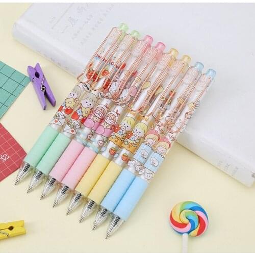 1PC Small Fresh Ball Gel Pen Girl Heart Girlfriend Limited Water Pen Cute Sweetheart Girl Press Pen Cute Stationary Supplies