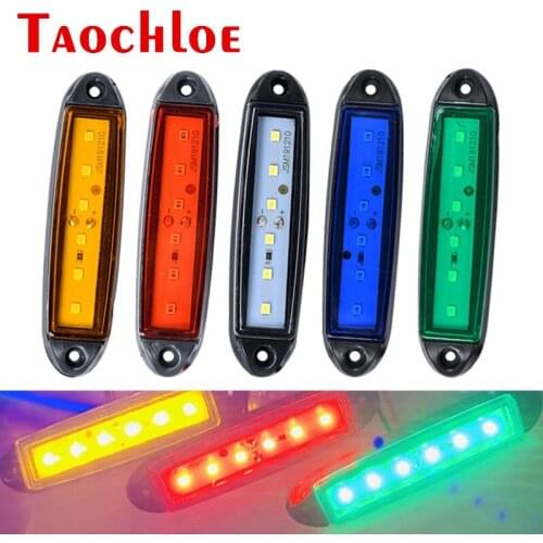 10Pcs Truck Side Marker Lights 24V LED Lamp Trailer Lorry Turn Signal Red White Amber Car External Light Rear Clearance Lamps