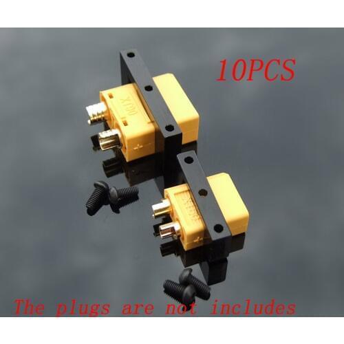 10PCS XT60 XT90 Plug Mounting Bracket Aluminum Fixed Seat CNC Shock Absorption Frame Strut Spare Parts for RC Quadcopter Drone