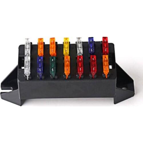 14way Car fuse Box Assembly Circuit Car Auto Blade Fuse Box Block Holder with terminal and fuse