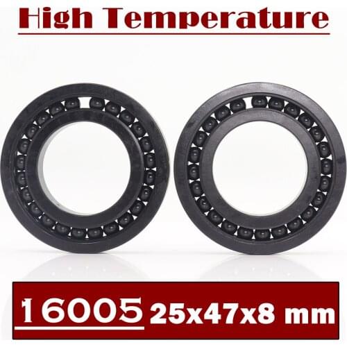 16005 High Temperature Bearing 25*47*8 mm ( 2 Pcs ) 500 Degrees Celsius Thin Section Bearings Full Ball Bearing