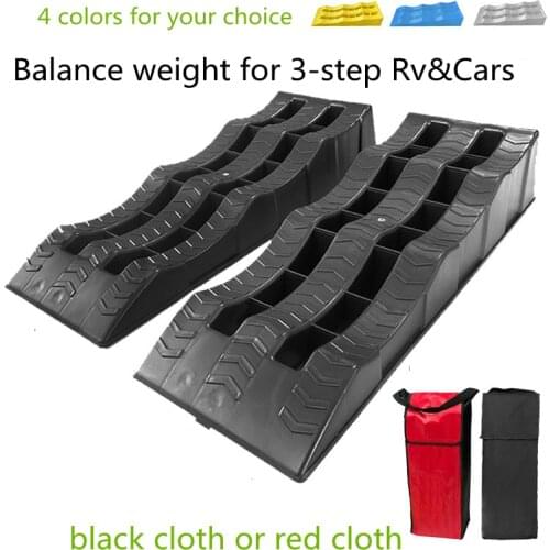2Pcs Camper Leveler RV Outdoor Balance Cushion Anti-Slip Plastic Slope High Strength PP Levelling Weigh For Trailer And Cars