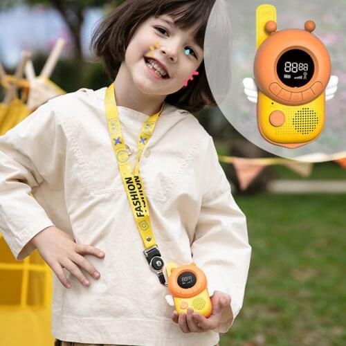 2021 2Pcs Mini Walkie Talkies Interphone Childrens Radio Toy Phone 3Km Transmission Transceiver Interactive Toys for Girls Kids